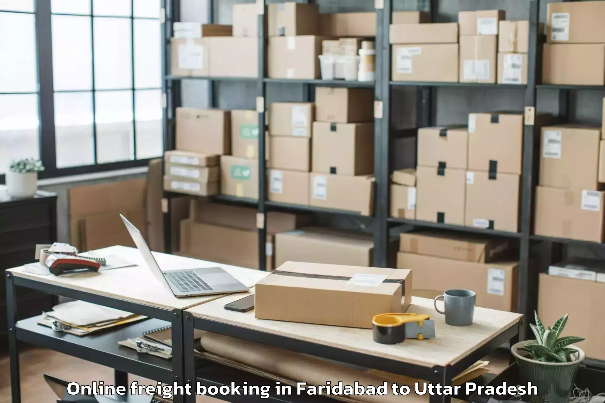 Efficient Faridabad to Bhiti Online Freight Booking